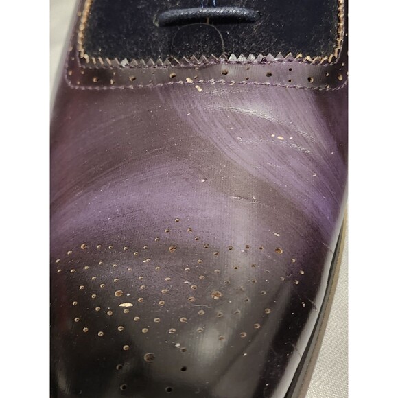 Gino Vitale Men\'s Lace Up Medallion Toe Dress Shoes Purple Size 13 main image 9